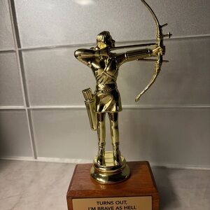 Jenni Earle “Turns Out I’m Brave As Hell” trophy FREE Shipping